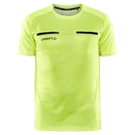 Maillot De Rugby Arbitre FFR Vintage, Jaune Fluo, Taille XXL
