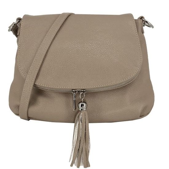 Sacoche à Main En Cuir Gris Sylvain Lefebvre - Occasion - Style Bandoulière Pour Femme