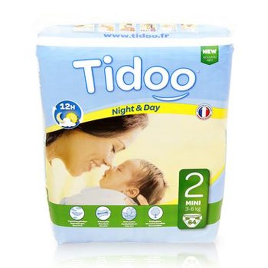 Tidoo 64 couches Taille 2 : Mini 3 6Kg