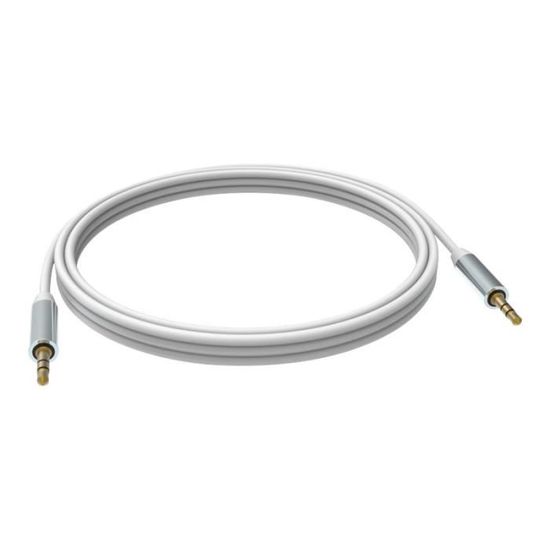 VISION Techconnect - Câble audio - jack mini (M) pour jack mini (M) - 2 m - double blindage - blanc