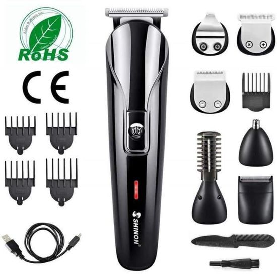 BL23947-Tondeuse Cheveux Hommes Electrique Tondeuse Barbe Rechargeable USB Tondeuse à Cheveux Professionnel pour Cheveux Bras Ne