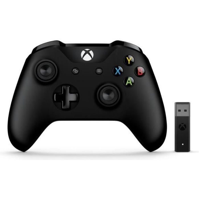 Microsoft Manette Xbox Avec Adaptateur Sans Fil Pour Pc Noire Prix Pas Cher Cdiscount