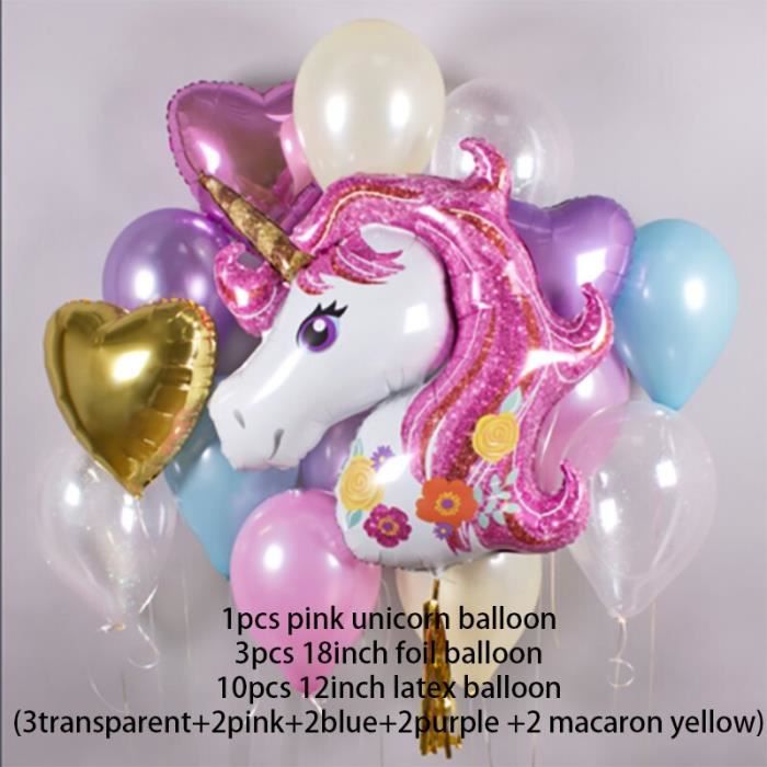 Ballon Géant Licorne Auto-gonflant - 76 Cm, Fête Anniversaire - Sans Hélium Nécessaire