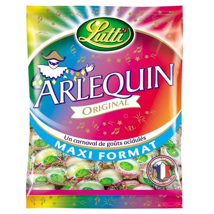 LUTTI Arlequin Bonbons acidulés Original Maxi format - 400 g