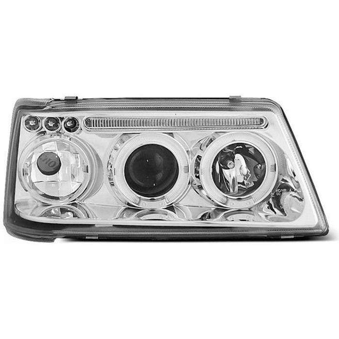Paire de feux phares Peugeot 205 83-96 angel eyes chrome