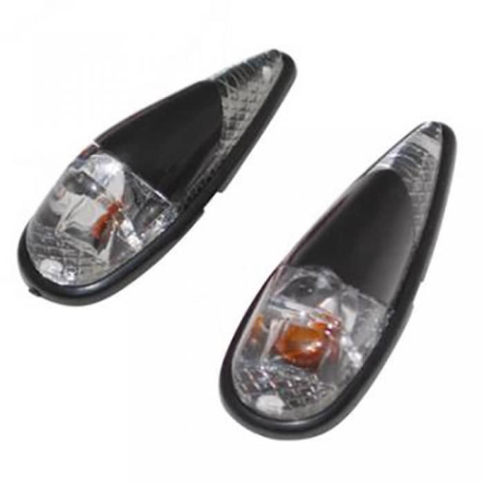 Clignotant Replay pour moto NC goutte d'eau noir