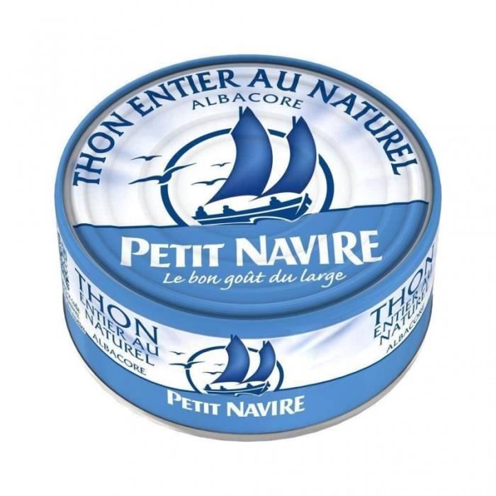 Petit Navire Thon Entier Au Naturel Albacore 190g (lot de 5)