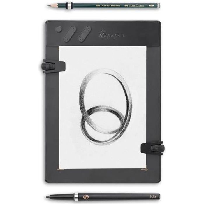 Repaper - Tablette graphique The Slate - 2 en 1 - Multifonctions (ISKN-REPAPER)