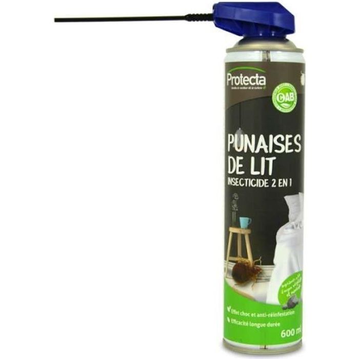 Bombe aérosol contre les punaises de lit, protection longue durée