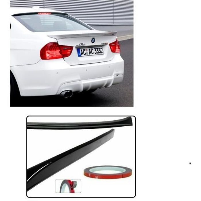 SPOILER BECQUET DE COFFRE LOOK AC SCHNITZER NOIR BRILLANT BMW SERIE 3 E90 BERLINE DE 2005 A 2012
