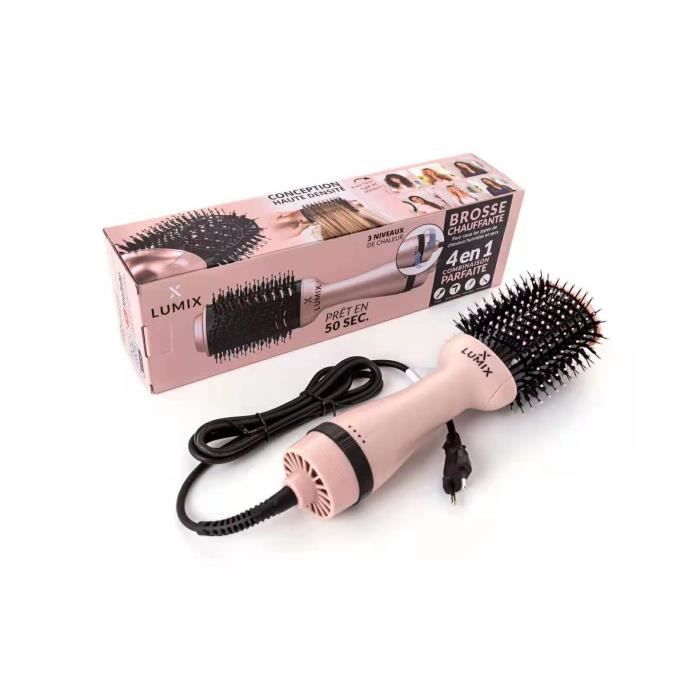 Brosse soufflante One Step pour sèche-cheveux et volumateur, brosse rotative à Air chaud, pe Ue Plug-Big size light pink -LR2093