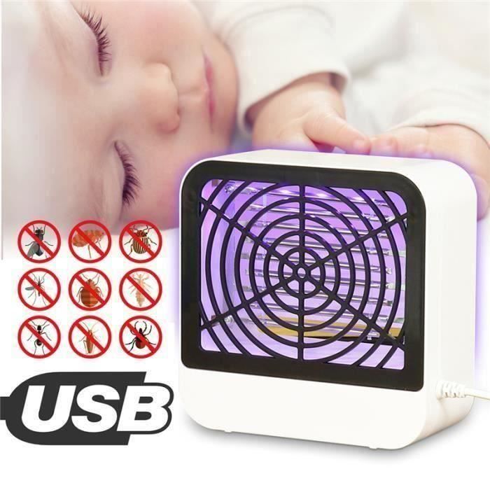 LED UV Lampe Anti Moustiques Électrique Piège Mouche Répulsif Insectes Tueur Bo32545