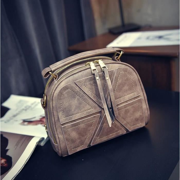 2017 mode nouveau sac femme qualité PU cuir femmes sac couture triangulaire sac à main rétro carré sac à bandoulière Mes*BU17352