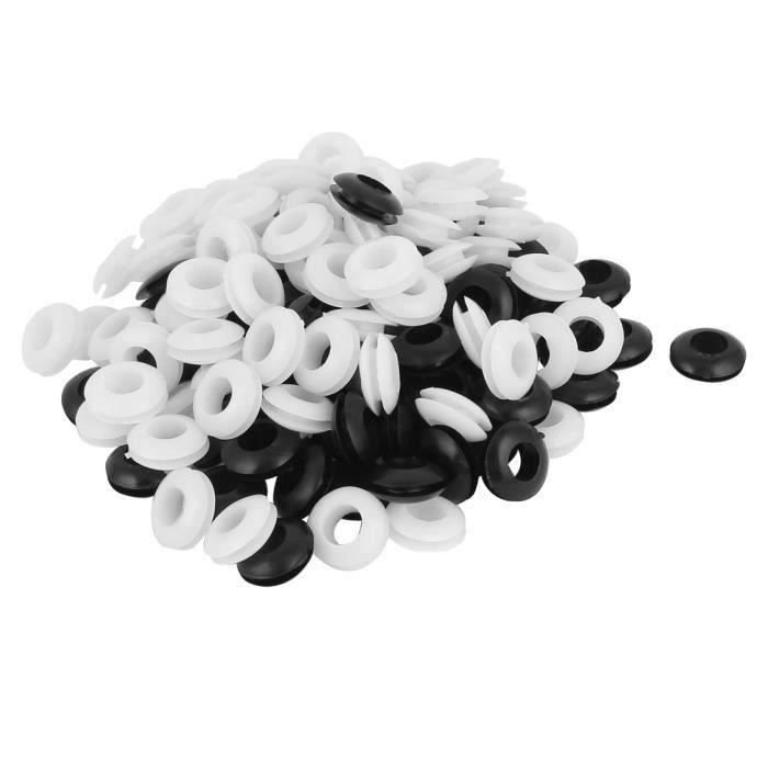 140 pcs 2 couleurs 8mm diamètre intérieur et autre passe-fils câblage Câble double anneau étanchéité Bout0109-18D-42328