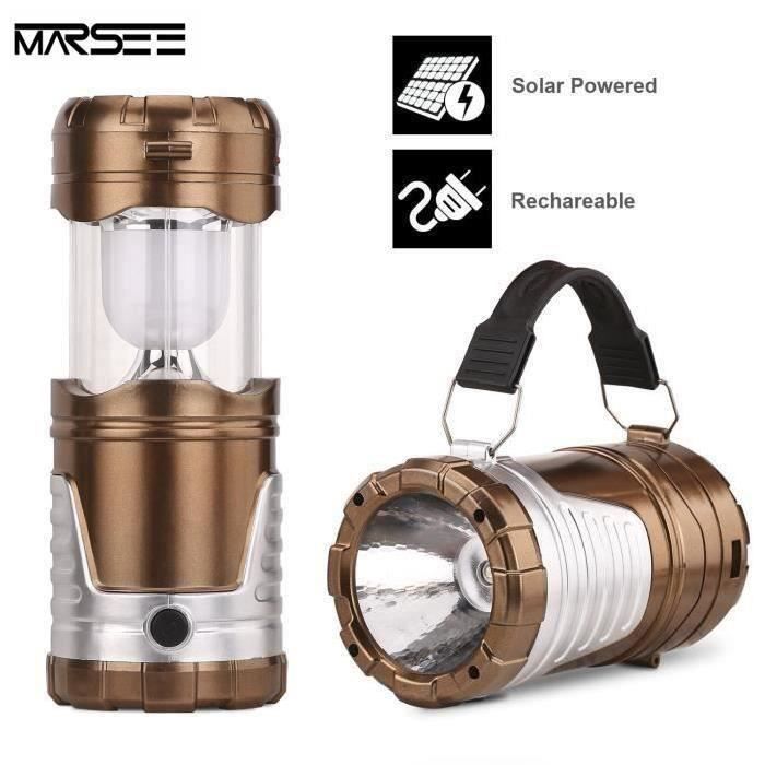 Lanterne de camping Solaire à Led Rechargeable,Torche ultra lumineuse, lumière d'urgence , lampe portable pour les activités MC249