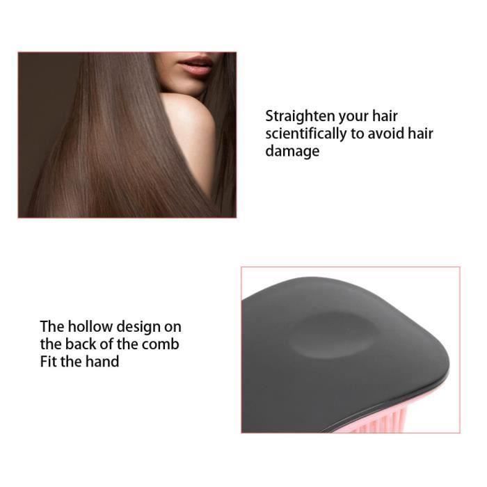 Cire pour bougie Portable Peigne de Galvanoplastie Massage Brosse à Cheveux Raides Outils de Coiffure (Noir) COS9418