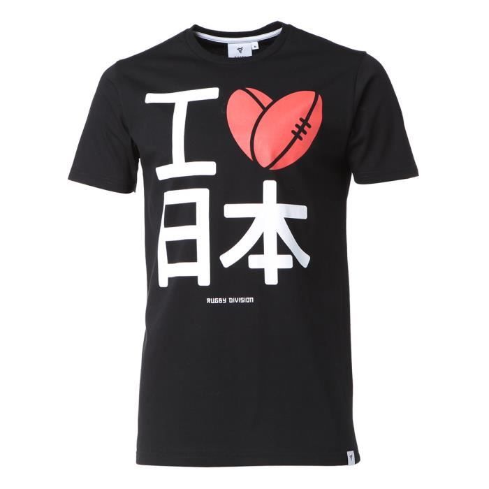 RUGBY DIVISION T-shirt col rond Orazo - Homme - Noir