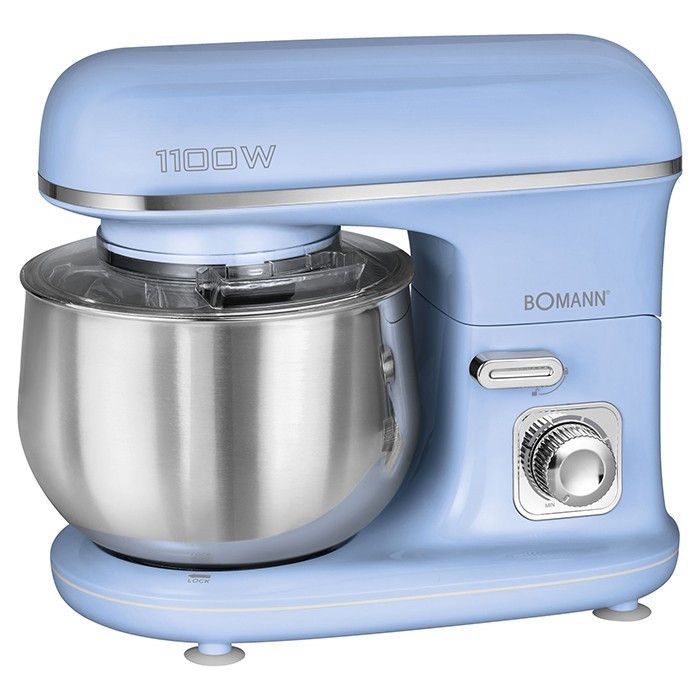 Robot Pâtissier Boulangerie Cuisine Ménager Multifonction Bol 5L 1100W Bomann KM 6030 Azul
