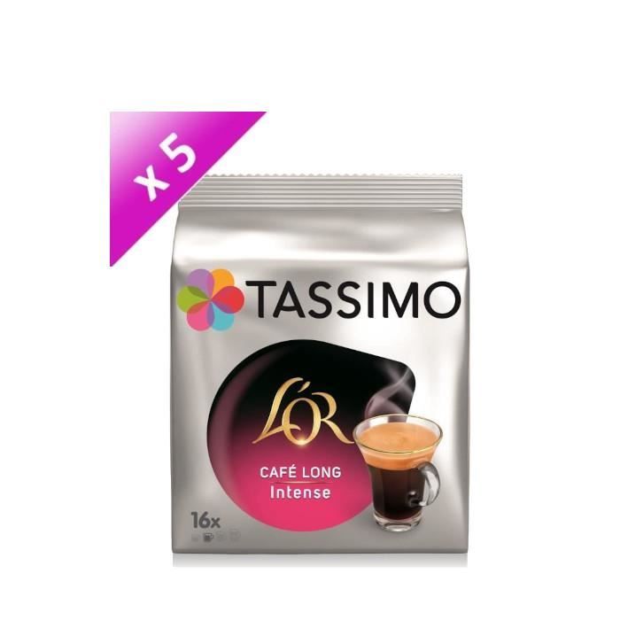 Lot de 5 - Tassimo L'Or Café Long Intense Café en dosettes x16 - 128g