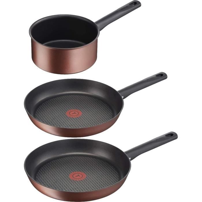 TEFAL G1080402 Resource Poêle 24 cm + TEFAL G1082802 Resource Casserole 16 cm + TEFAL G1083002 Resource Casserole 20 cm