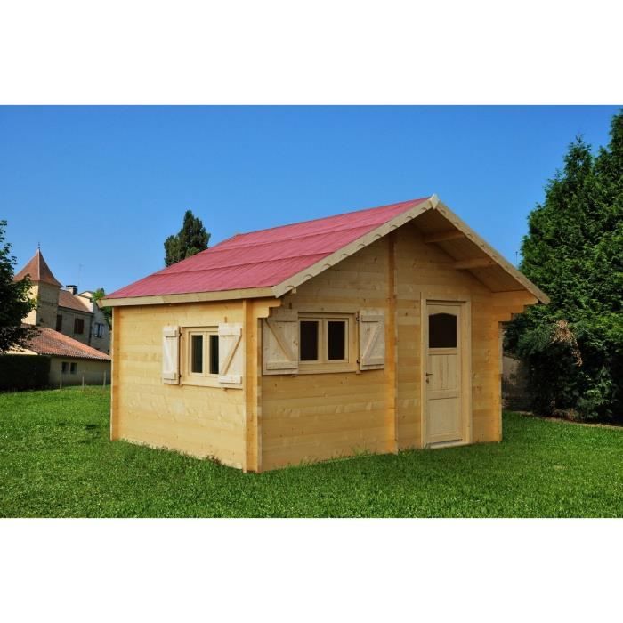 Abri de jardin 24,96m² en bois massif - Double rainurage