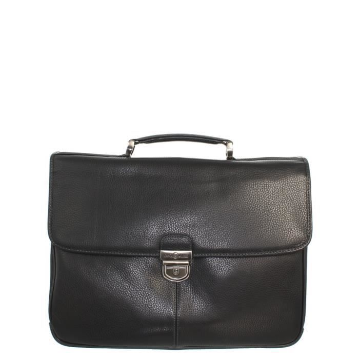 Serviette David William en cuir ref_lhc42530-noir Noir