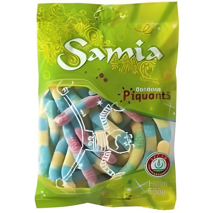 SAMIA Bonbons Vers Piquants Halal 200g