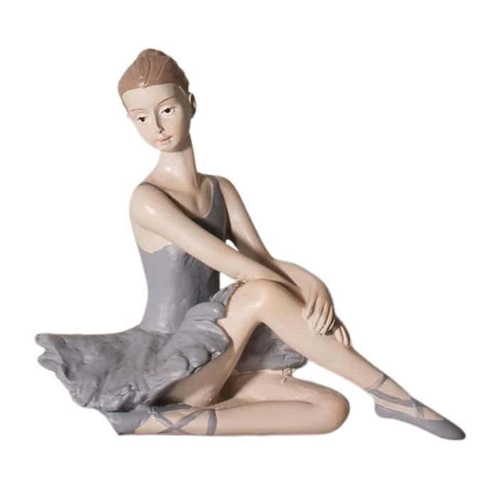 Résine Élégant Figurine Vivid Charme Ballet Danseur Statue Étagère de Bureau Table Ornement de Collection Accueil Bureau E
