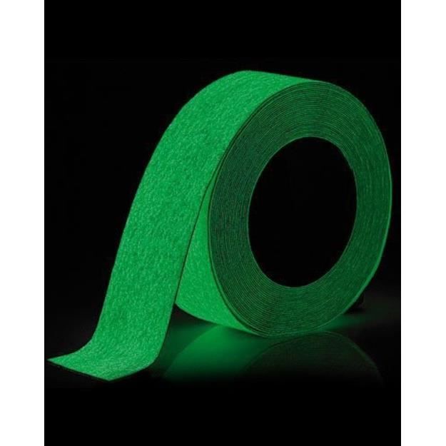 Ruban adhésif antidérapant phosphorescent - 10 m x 50 mm