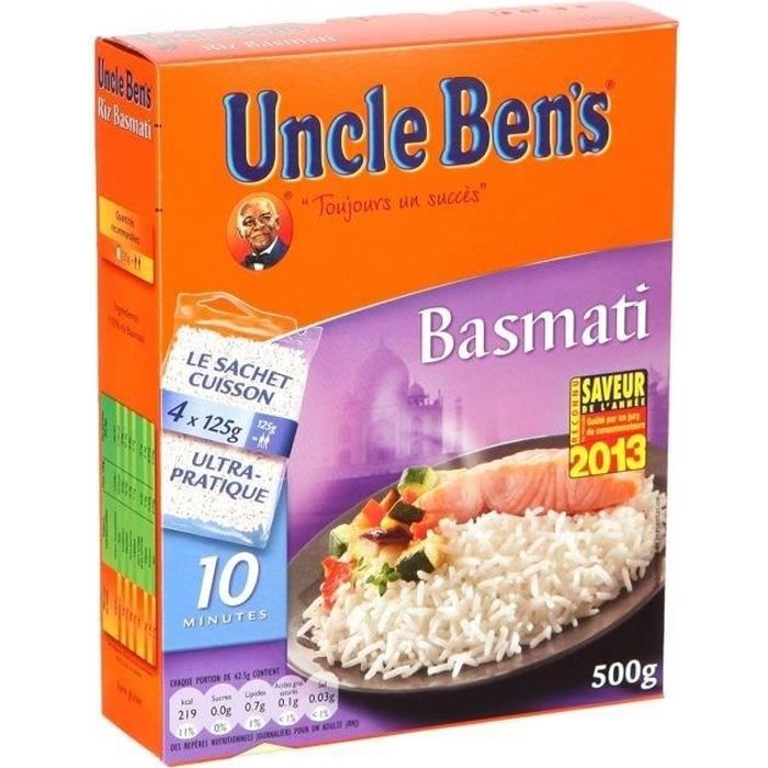 UNCLE BEN'S Riz Basmati Sachet 10min 500g