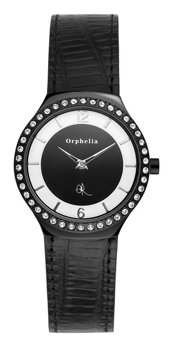 ORPHELIA - Montre Femmes - Quartz - Analogique - Bracelet en Cuir - Noir - 122-1704-44
