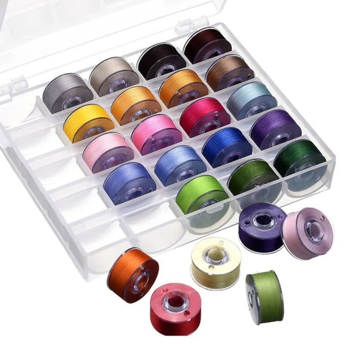 25 Pcs Canette Machine à Coudre avec Boite De Rangement