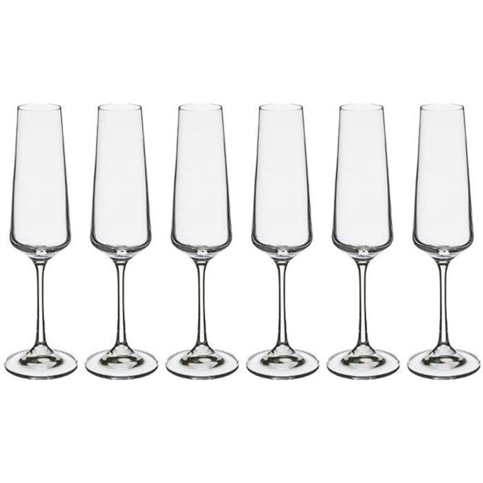 Lot de 6 Flûtes à Champagne -Selenga II- 16cl Transparent