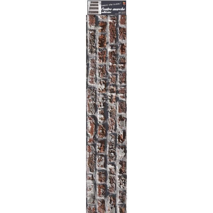 PLAGE Sticker Contremarche adhésive- Briques100 x 19 cm