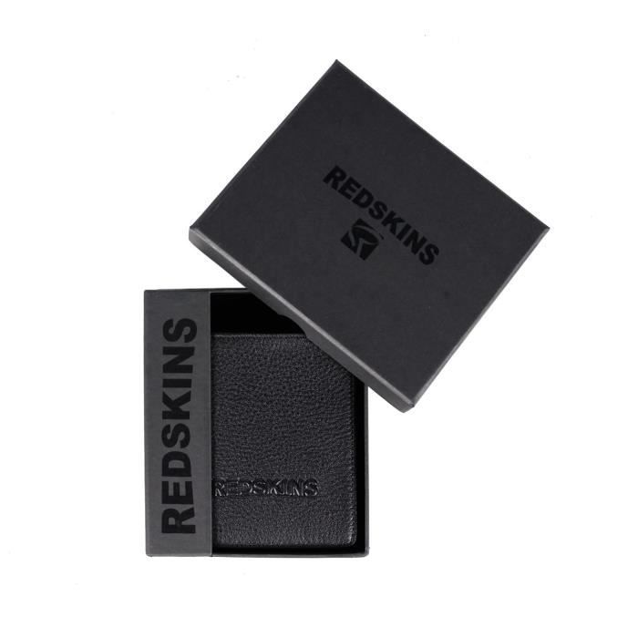 Redskins - Portefeuille en cuir Bastian noir coffret cadeau