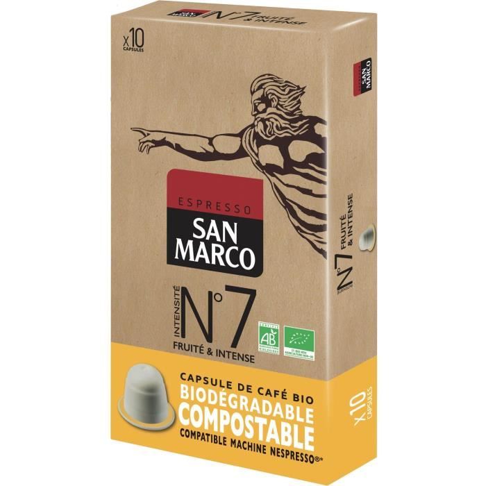 Caps San Marco N° 7 Bio et Compostables x 10