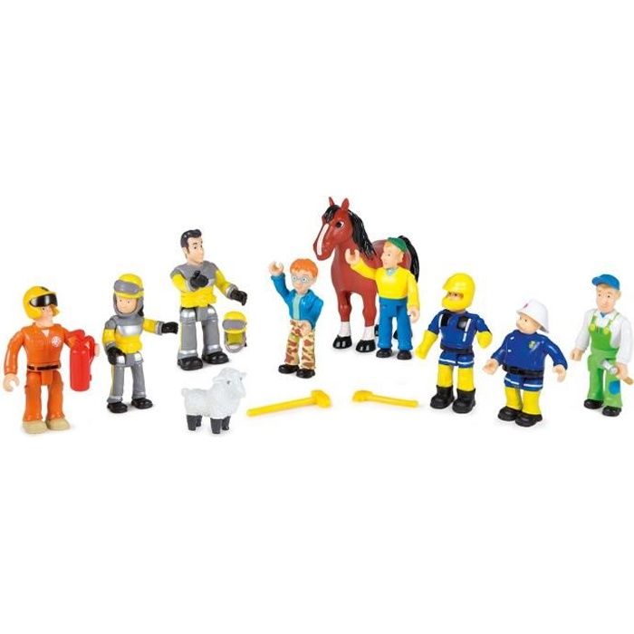 SAM LE POMPIER Smoby Coffret 10 Figurines