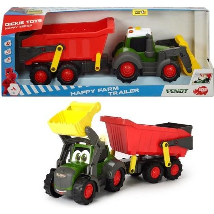 DICKIE - Tracteur + remorque 65cm