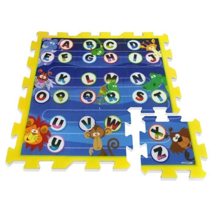 STAMP Tapis Puzzle bébé en Mousse Lettres et Animaux