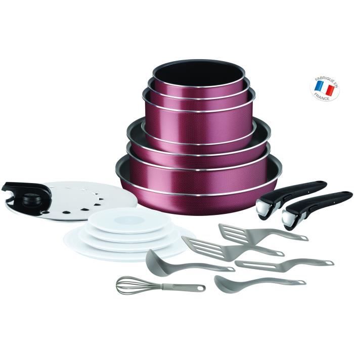 TEFAL INGENIO ESSENTIAL Batterie de cuisine 20 pièces L2289002 16-18-20-24-28cm - Tous feux sauf induction