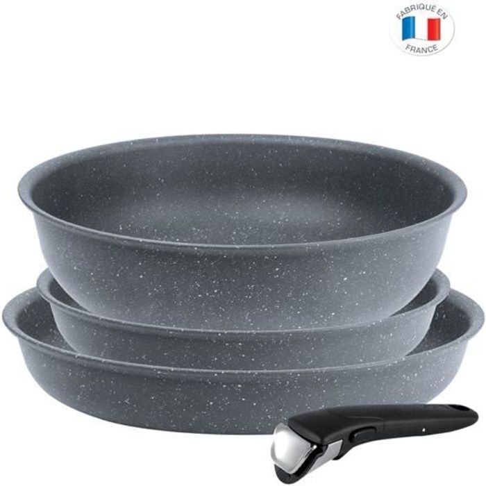 TEFAL L6809002 Ingenio Batterie de cuisine 4 pièces antiadhésif tous feux dont induction