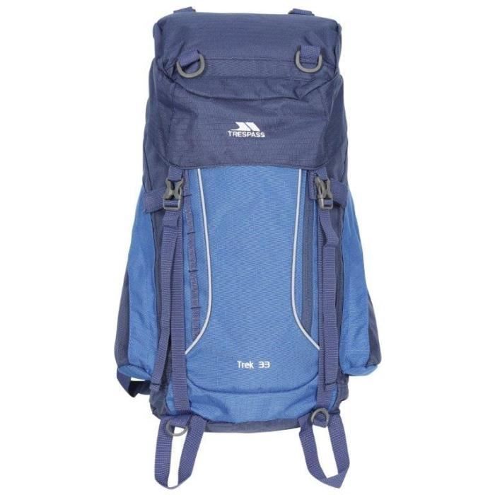 TRESPASS Sac à dos de randonnée Trek 33 - 33 litres - Bleu électrique