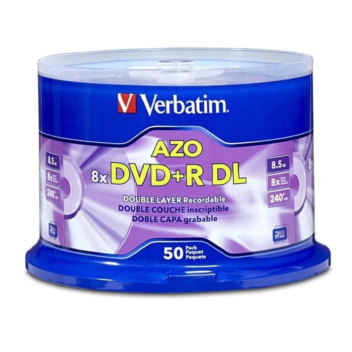 50 DVD+R DOUBLE LAYER VERBATIM