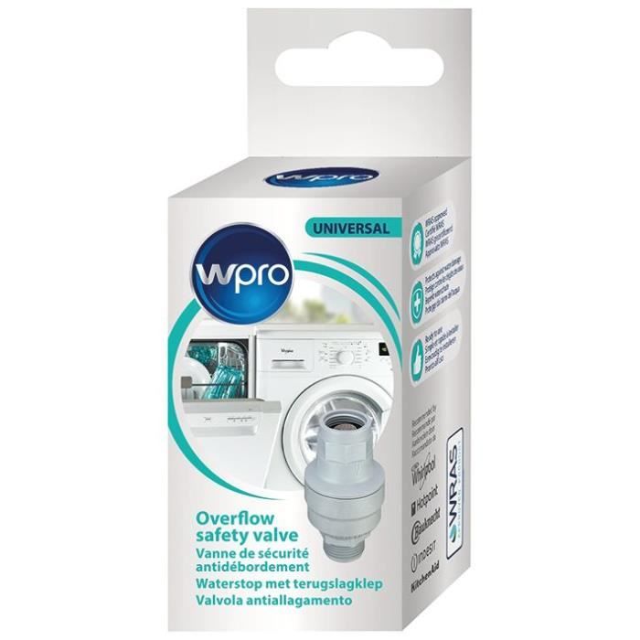 WPRO ACQ002 Vanne Anti-débordement Aquastop pour machine à laver et lave-vaisselle
