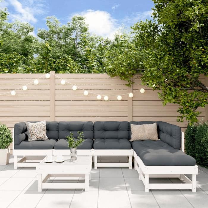 vidaXL Salon de jardin 7 pièces Résine tressée - vue 2