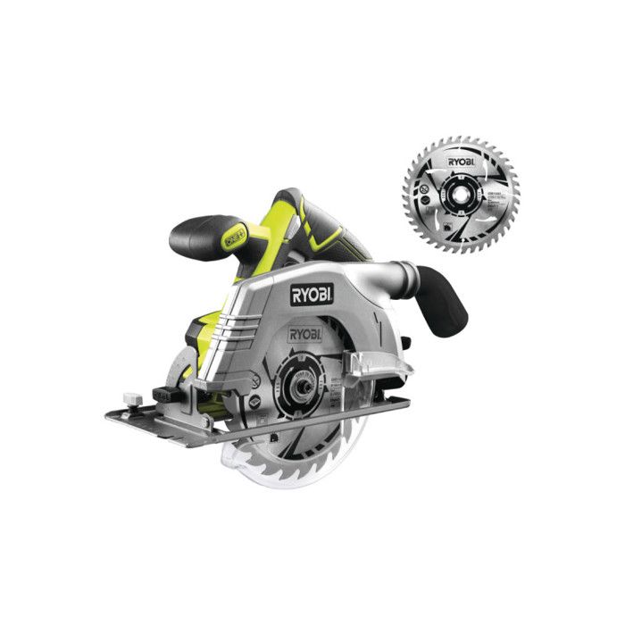 Pack RYOBI Scie circulaire R18CS 0 18V One+ sans batterie ni chargeur Lame ultra fine CSB165A1