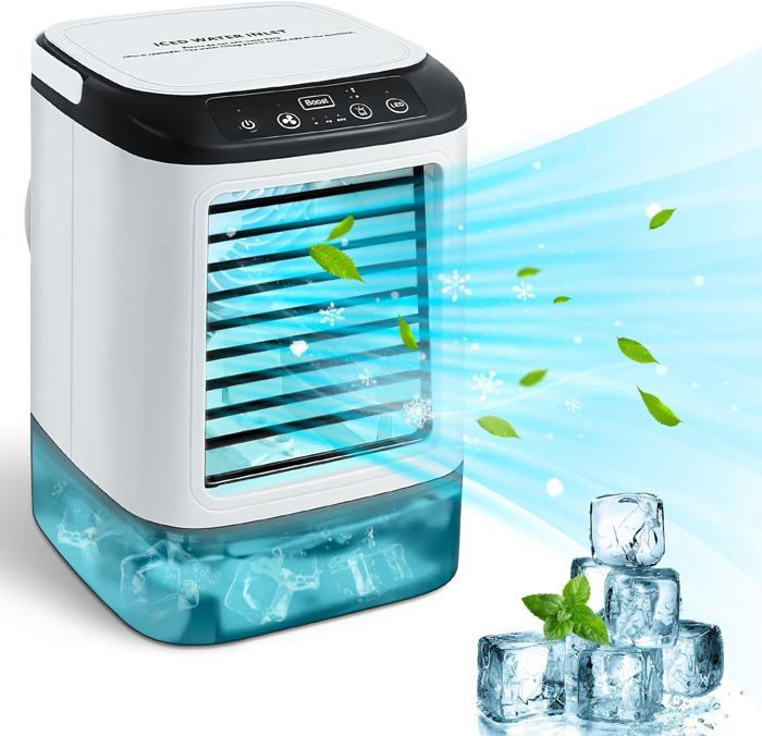 Climatiseur portable - CHOUMICHA SAVEURS FRANCE AGRO - Q1403 - 900 ml - 3 vitesses - 7 couleurs de lumières