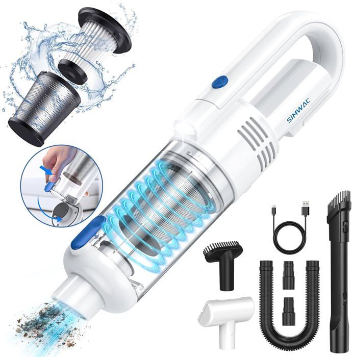 Hangorize Aspirateur Voiture - Aspirateur De Table 120W Aspirateur A Main 2200mah Avec Seche Filtre Hepa Aspirateur Sans Fil Pour Maison Voiture Bureau Table Canape