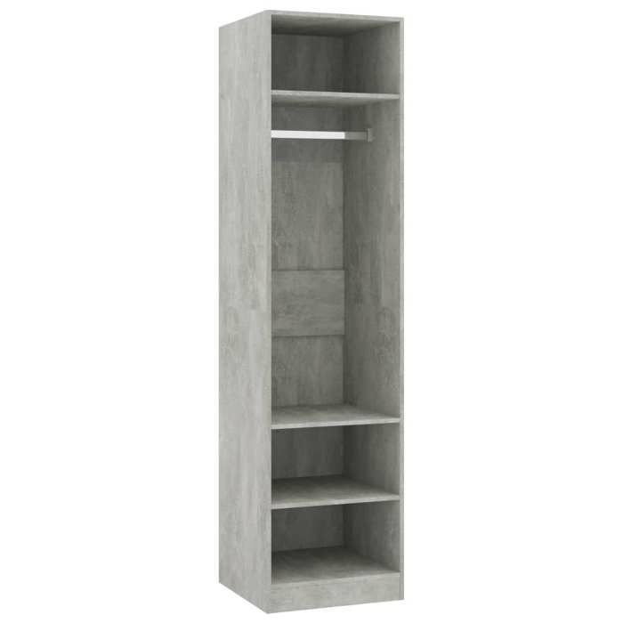 CLOUD Garde-robe Armoire de rangement - Penderie Gris béton 50x50x200 cm - Bois dingénierie CHYNEW1222585