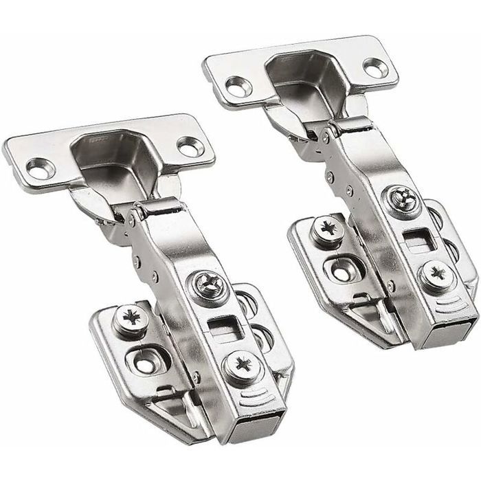 Charnière Pour Porte D'armoire Verre – 5-7 Mm, Alliage De Zinc, Finition Brossée